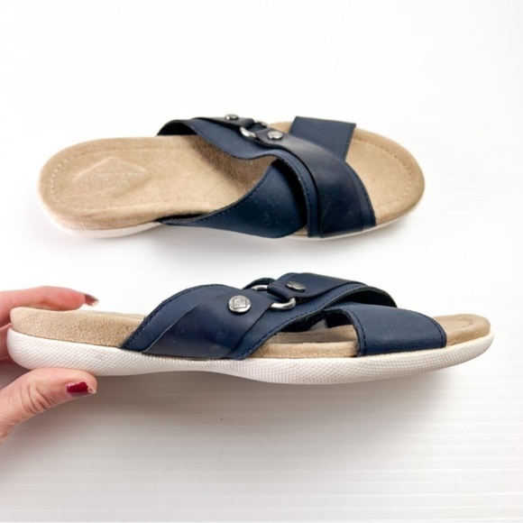 St. John’s Bay navy open toe sandals womens size 6 - Picture 4 of 10